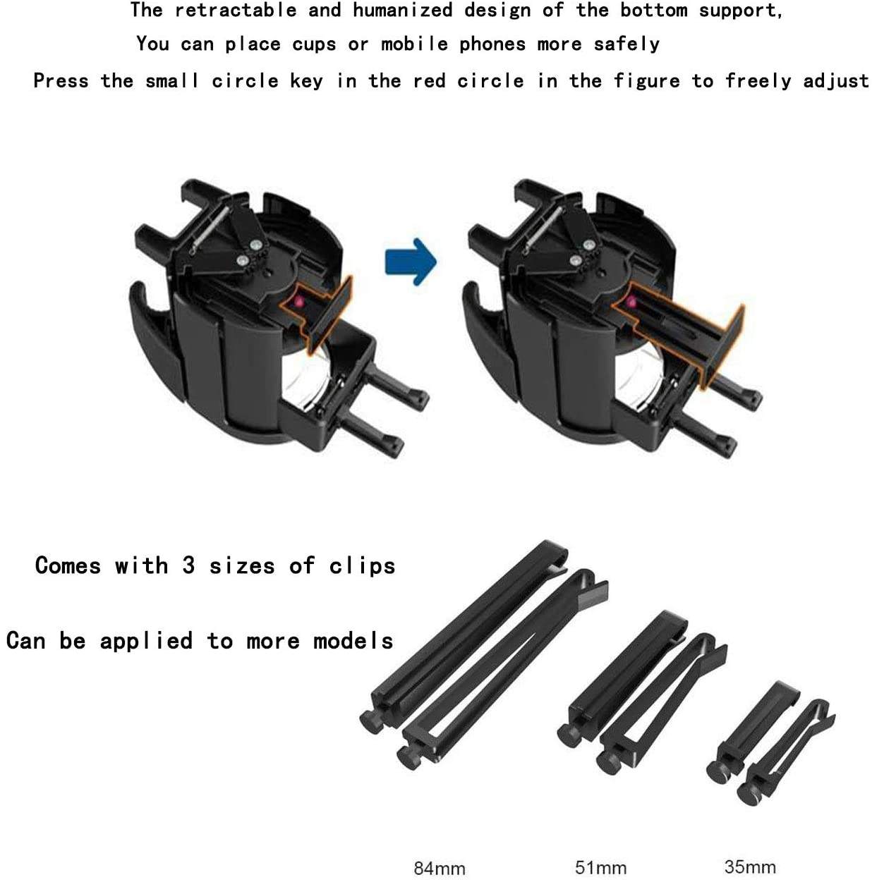 Shunwei SD-1027 Multi-Function Car Air Vent Drink Holder Phone Mount | ABS/PC Material