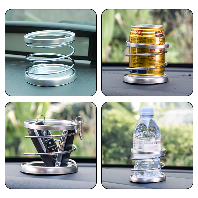 Shunwei SD-1004 Car Dashboard Cup Holder - Universal Thin Spring Drink Holder for Car, Home, Office