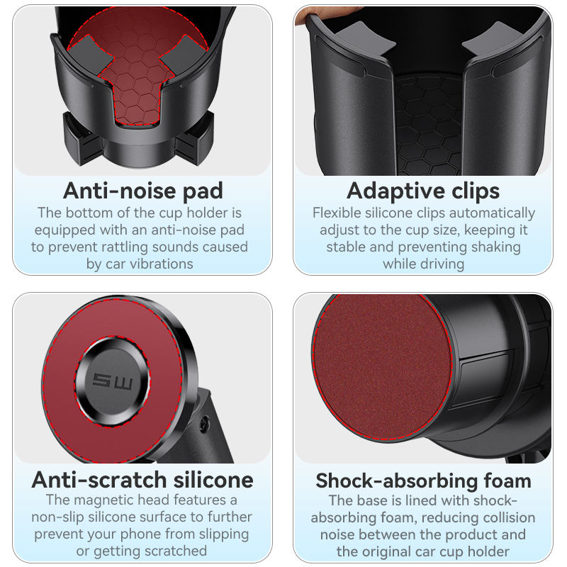 Shunwei Multifunctio<i></i>nal Car Cup Holder Phone Holder - Universal Telescopic Magnetic B<i></i>ase for BMW E36